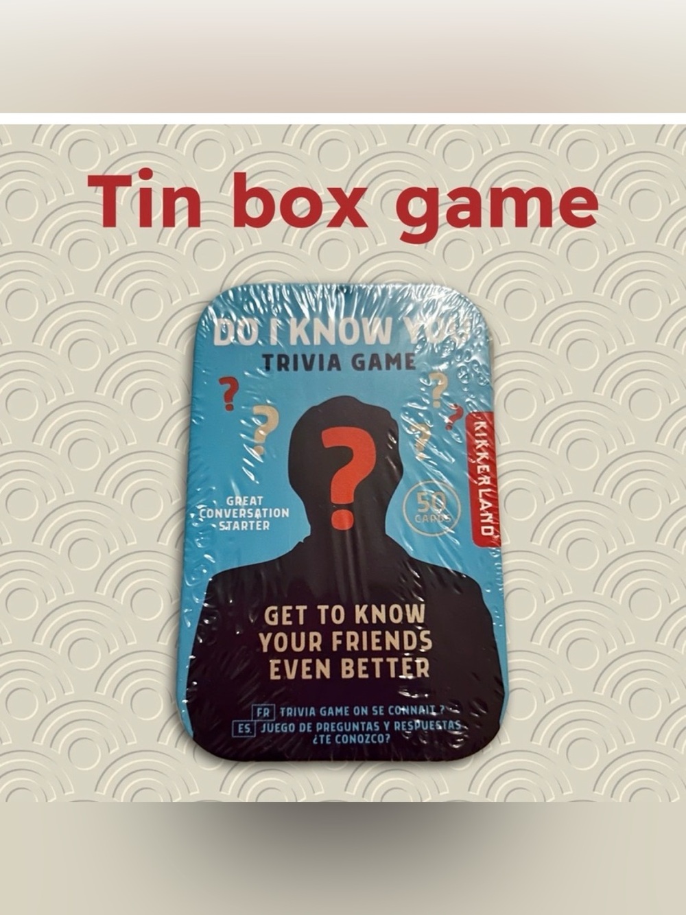🇺🇸🆕📦NIB KIKKERLAND | Tin Box game | Do I Know You? Trivia Game